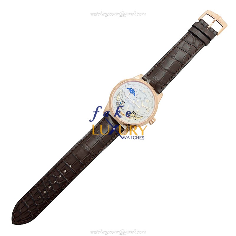 Jaeger-Lecoultre Q6042522 DUOMETRE Manual Wind Rose Gold Replica Watch - 42mm Case - White Dial - Image 2