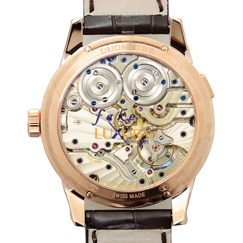 Jaeger-Lecoultre Q6042522 DUOMETRE Manual Wind Rose Gold Replica Watch - 42mm Case - White Dial - Image 3