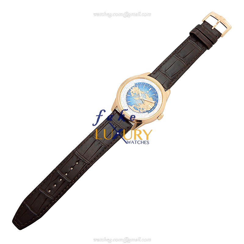 Jaeger-Lecoultre Q8102520 GEOPHYSIC Auto Rose Gold Replica Watch, Auto, 41.6mm, Blue Dial, Brown - Image 2