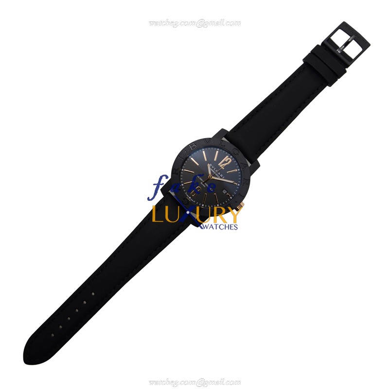 Bulgari BBP40BCGLD Replica Watch, Automatic Movement, Black Dial, Carbon Fiber Case - Image 2