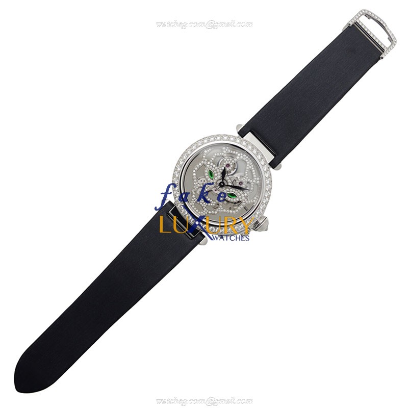 Cartier HPI00365 PASHA DE CARTIER Manual Wind 18kt White Gold & Diamond Replica Watch - Image 2