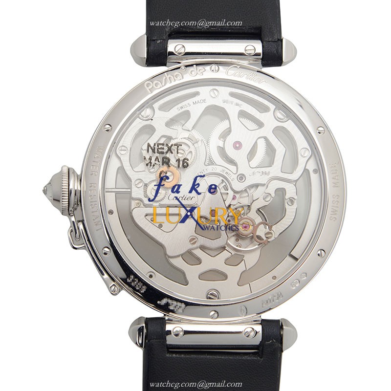 Cartier HPI00365 PASHA DE CARTIER Manual Wind 18kt White Gold & Diamond Replica Watch - Image 3