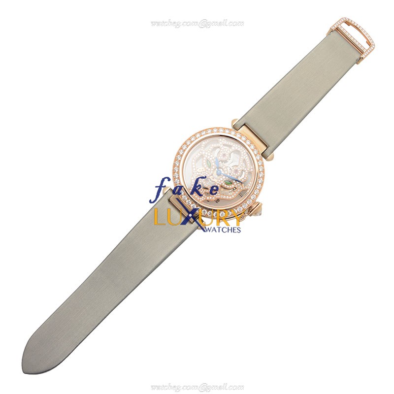 Cartier HPI00508 PASHA DE CARTIER Manual Wind 18kt Rose Gold & Diamonds Replica Watch, Ceramic - Image 2