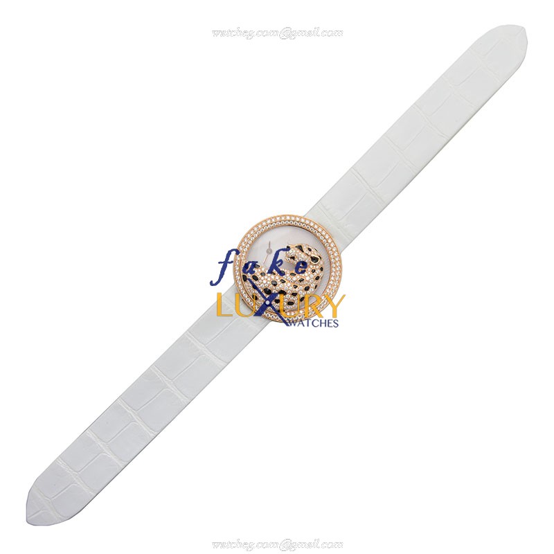 Cartier HPI00762 BESTIAIRE Quartz 18kt Rose Gold & Diamonds Replica Watch - Automatic - Steel Case - Image 2