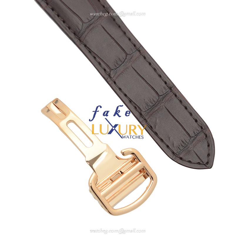 Cartier W1556243 ROTONDE DE CARTIER Automatic 18kt Rose Gold Replica Watch - Swiss Movement, Silver - Image 4