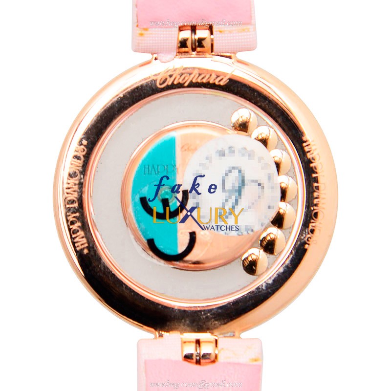 Chopard 209341-5001 Happy Diamonds Replica Watch, Quartz Movement, 18kt Rose Gold & Diamond Case - Image 3