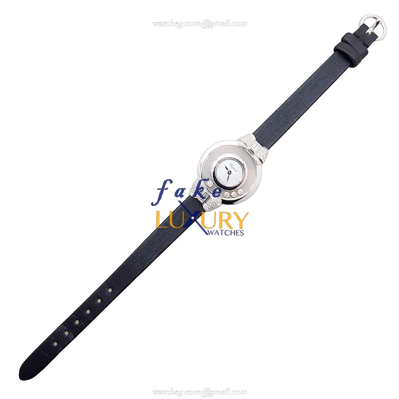 Chopard 209425-1001 Happy Diamonds Quartz 18kt White Gold Replica Watch - Swiss Clone Luxury - Image 2