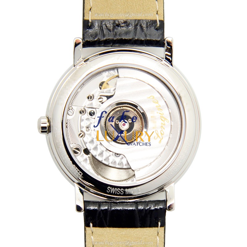 Longines L4.804.4.11.2 PRESENCE | Automatic | Steel Case | White Dial | Black Alligator Strap - Image 3