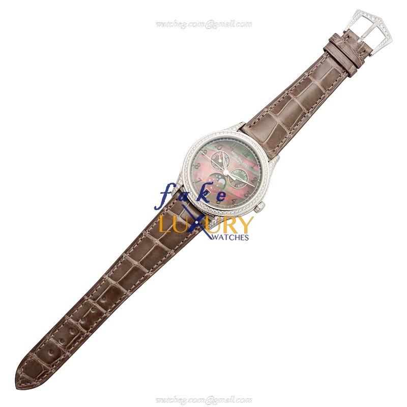 Patek Philippe 4948G-001 COMPLICATIONS Automatic 18kt White Gold Diamond Black Dial Brown Alligator - Image 2