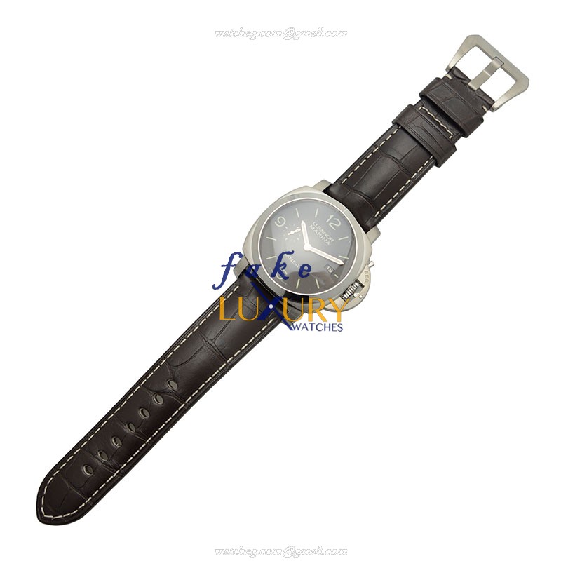 Panerai PAM00351 LUMINOR Automatic Titanium | Brown Dial | Alligator Strap Replica Watch - Image 2