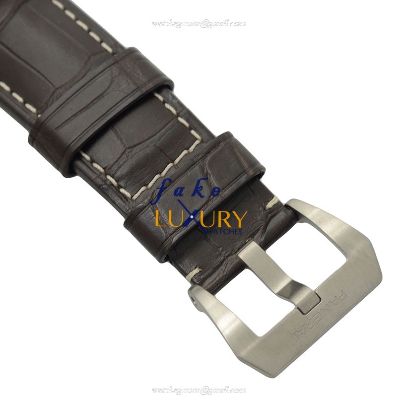 Panerai PAM00351 LUMINOR Automatic Titanium | Brown Dial | Alligator Strap Replica Watch - Image 4