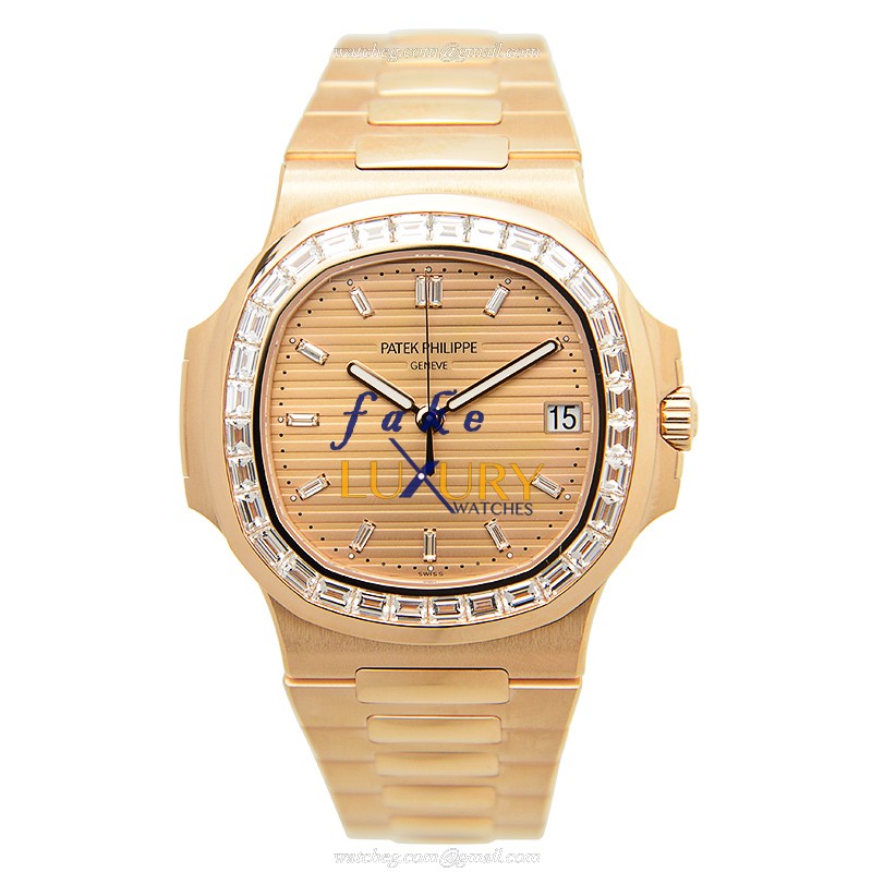 Patek Philippe Nautilus 5723/1R-001 - Replica Watch - Automatic - 18kt Rose Gold & Diamonds - 40mm - Image 2