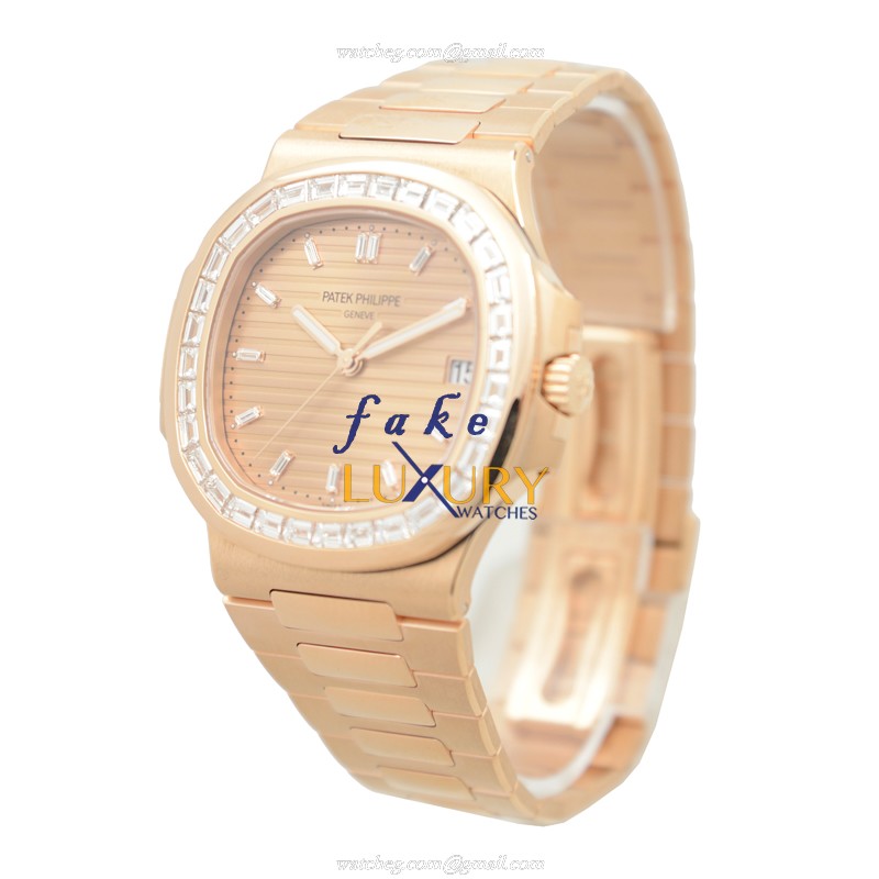 Patek Philippe Nautilus 5723/1R-001 - Replica Watch - Automatic - 18kt Rose Gold & Diamonds - 40mm - Image 3