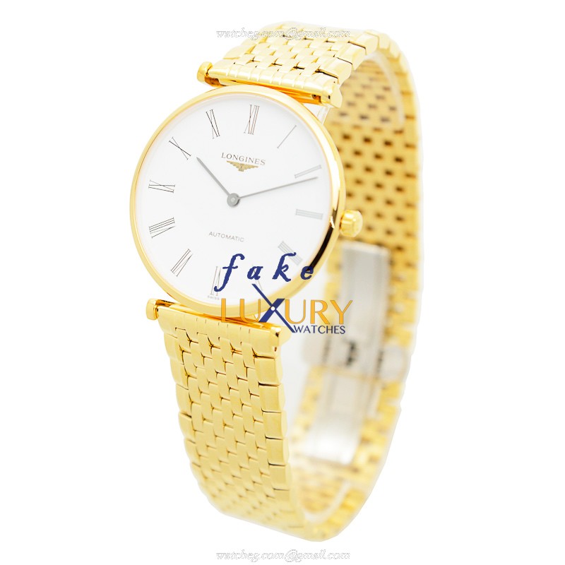 Longines La Grande L4.908.2.11.8 Replica Watch, Automatic, White Dial, Gold-Plated Steel Case - Image 3