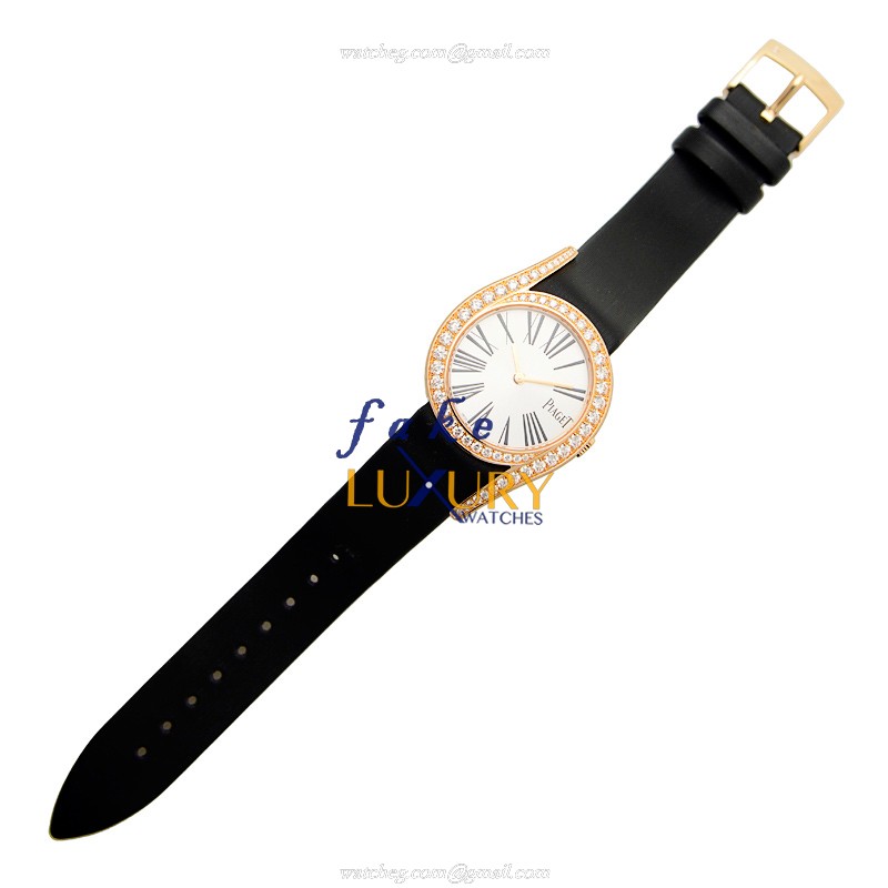 Piaget G0A40261 Limelight - Replica Watch - Manual Wind - 18kt Rose Gold & Diamonds - Black Satin - Image 2