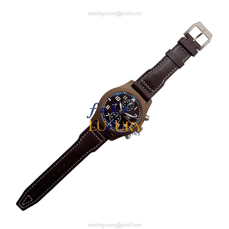 IWC IW388004 Replica Watch, 46mm Ceramic Case, Automatic, Brown Dial, Cowhide Strap - Image 2