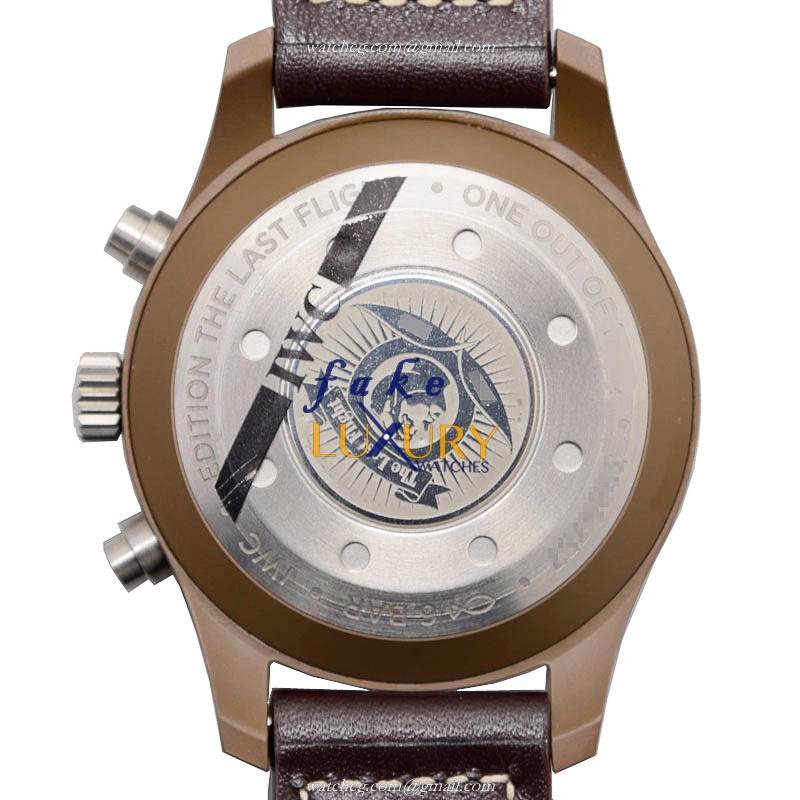 IWC IW388004 Replica Watch, 46mm Ceramic Case, Automatic, Brown Dial, Cowhide Strap - Image 3