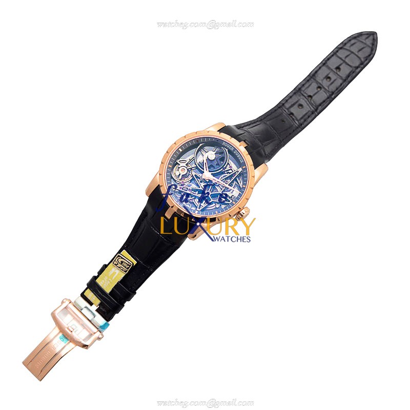 Roger Dubuis RDDBEX0422 Excalibur Replica Watch, Automatic, 18kt Rose Gold, Skull Dial - Image 2