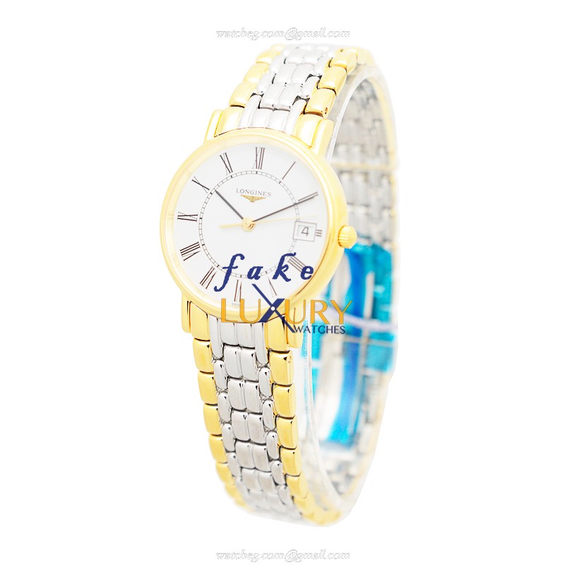 L4.320.2.11.7 - Longines PRESENCE Replica Watch Quartz White Dial Gold-Plated Steel 30mm - Image 3