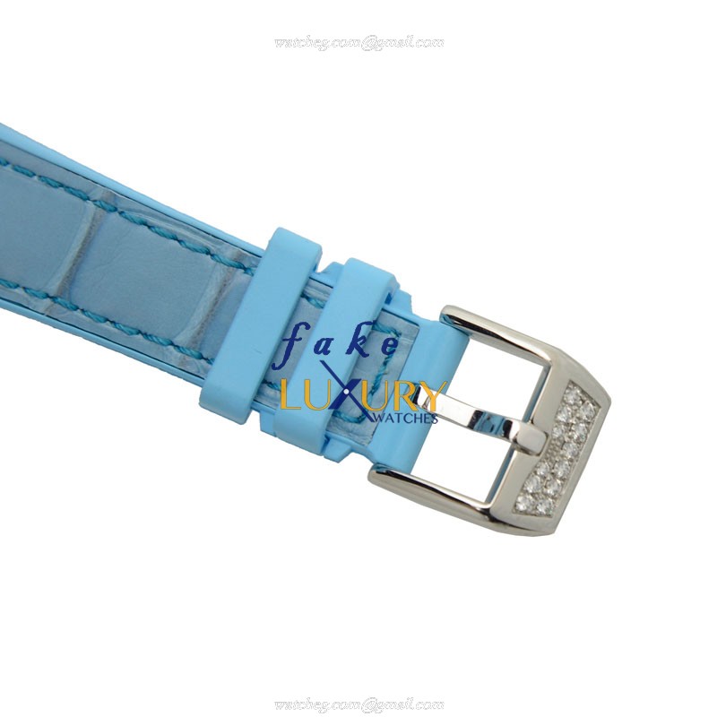 Franck Muller V 32 QZ D CD AC.BL Quartz Stainless Steel Diamond Bezel Replica Watch, Silver Dial - Image 4