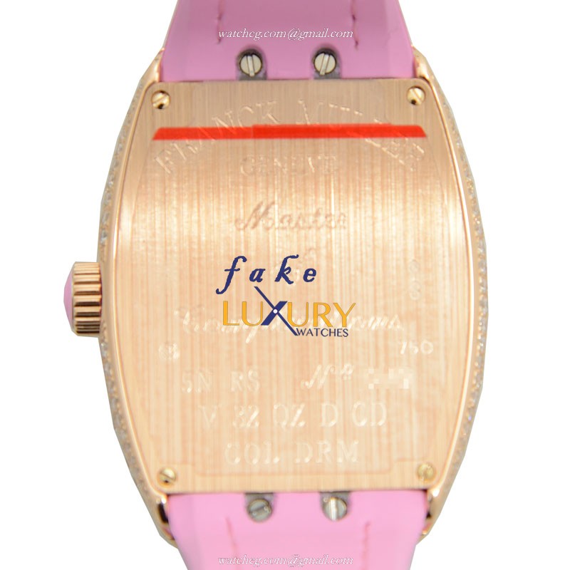 Franck Muller Vanguard V 32 QZ D CD COL DRM 5N.RS | Quartz | 18kt Rose Gold & Diamonds | Pink - Image 3