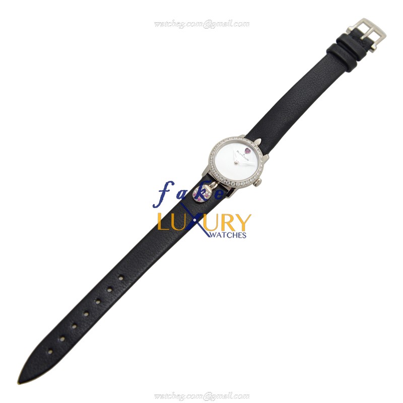 Blancpain 0063D-1954-63A Ladybird Silver Dial | White Gold Diamond | Automatic | Alligator Strap - Image 2