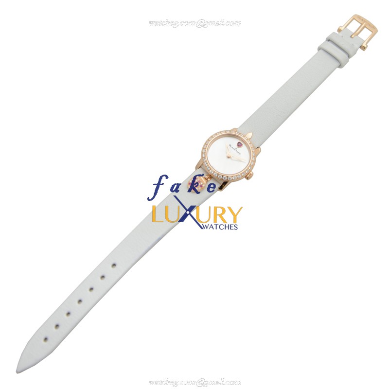 Blancpain 0063D-2954-63A Replica Watch, Automatic, Silver Mother of Pearl Dial, 18kt Rose Gold & - Image 2