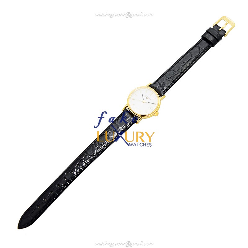 Longines L4.220.2.12.2 Presence Replica Watch - Quartz - Gold-Plated Steel Case - White Dial - Image 2