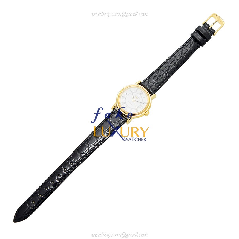 Longines L4.321.2.11.2 Presence Replica Watch - Automatic - Gold-Plated Steel Case - White Dial - Image 2