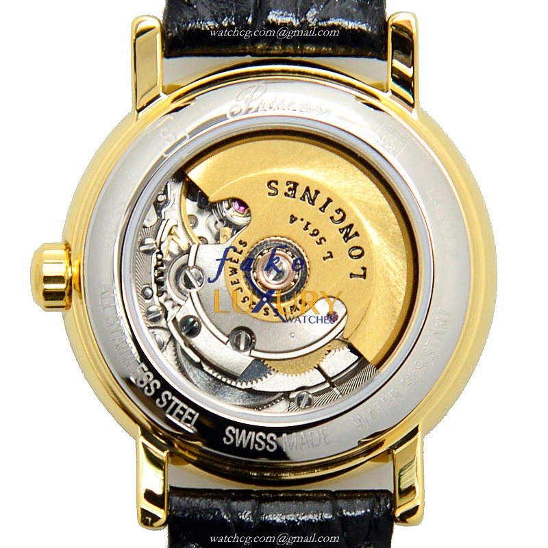 Longines L4.321.2.11.2 Presence Replica Watch - Automatic - Gold-Plated Steel Case - White Dial - Image 3