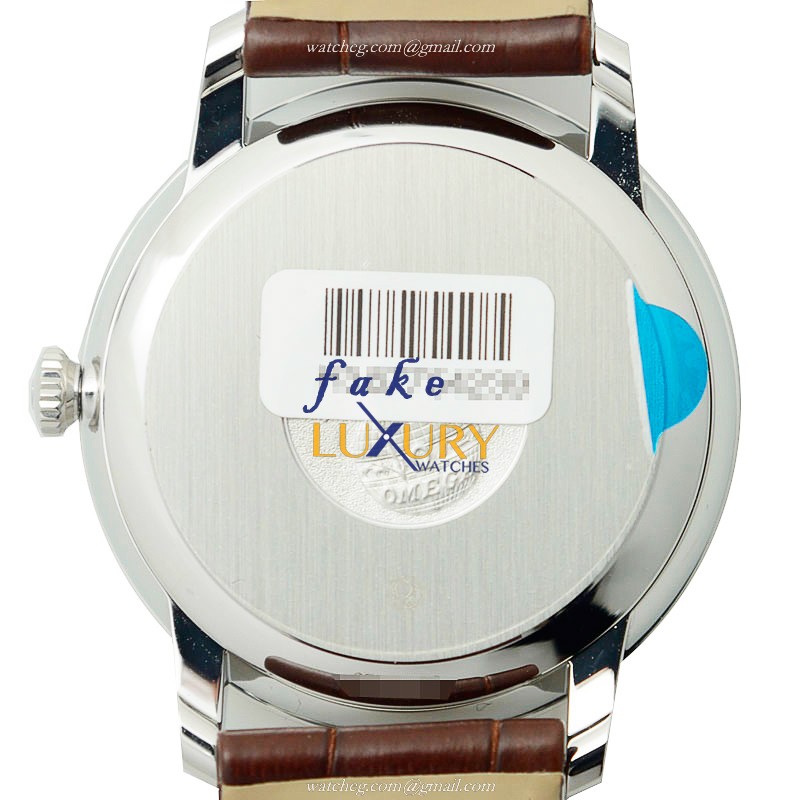 Omega 424.13.40.21.02.002 DE VILLE Automatic, Silver Dial, Stainless Steel Case, Brown Alligator - Image 3