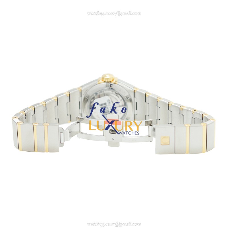 Omega 123.25.27.20.55.007 CONSTELLATION | Automatic | 18kt Gold Diamond Steel | White Dial Silver - Image 5