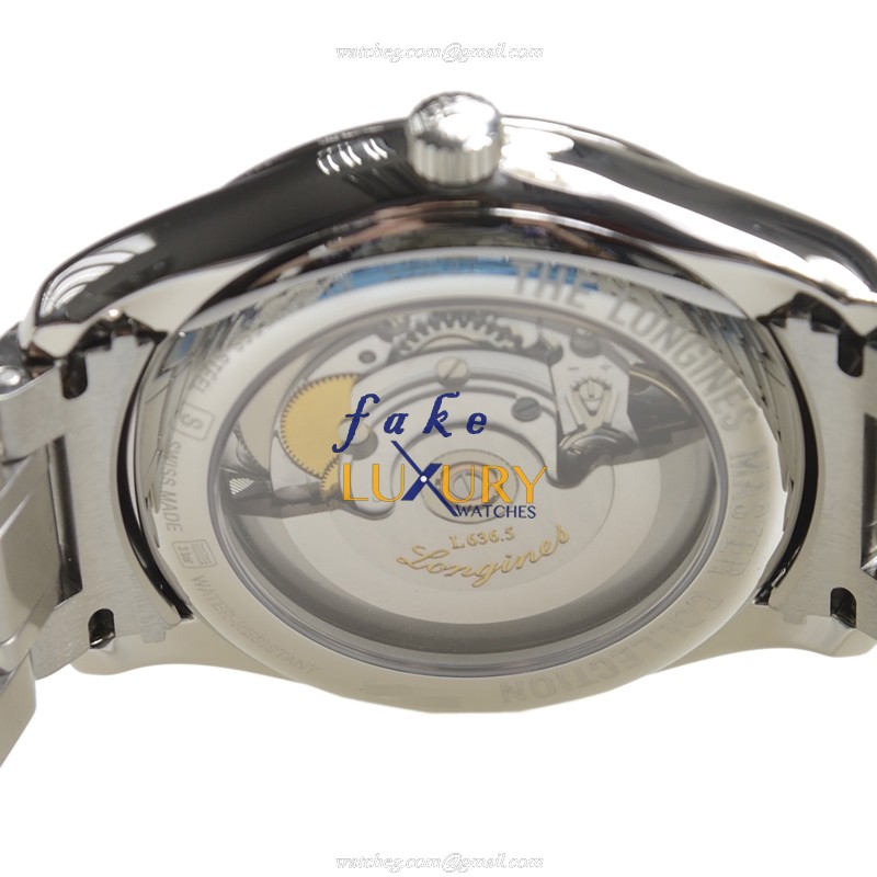 Longines L2.755.4.51.6 Master Replica Watch, Automatic Movement, Black Dial, Steel Bracelet - Image 4