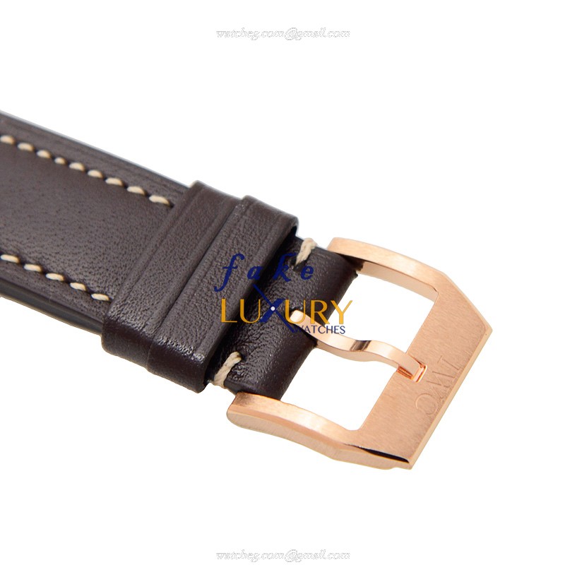 IWC IW388006 Pilots Automatic Ceramic Replica Watch Brown Dial Cowhide Strap - Image 4