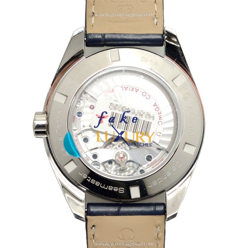 Omega Seamaster 231.13.43.22.03.002 Automatic Blue Dial Steel Leather Replica Watch - Image 3