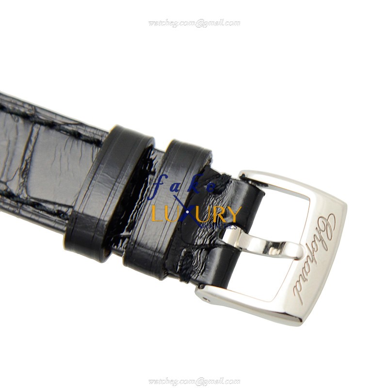 Chopard 278573-3001 Happy Sport Replica Watch, Automatic, Silver Dial, Steel Case, Black Alligator - Image 4