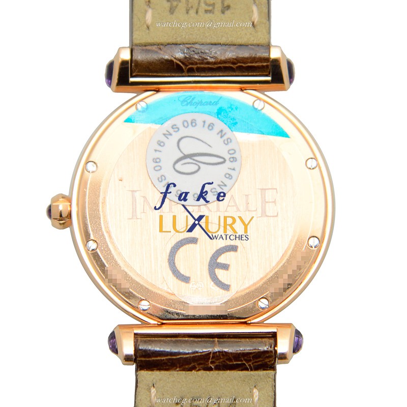 Chopard 384238-5005 IMPERIALE Quartz - 18kt Rose Gold Case - Replica Watch - 28mm Brown Dial - Image 3