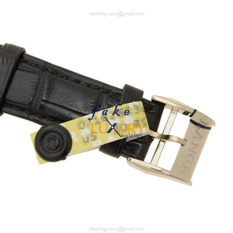 A Lange Saxonia 307.029 Automatic with Black Dial on Alligator Replica Watch - Image 4
