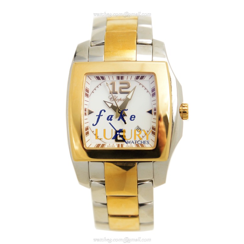 Chopard 118473-9001 TWO O TEN Quartz 18kt Rose Gold & Steel Replica Watch, Auto, Silver Dial, Steel - Image 2