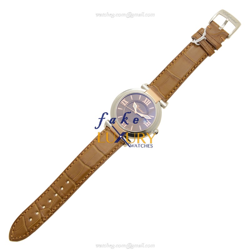 Chopard IMPERIALE Quartz Stainless Steel Replica Watch 388532-6011 Brown Dial Alligator Strap - Image 2