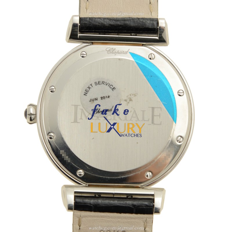 Chopard 388531-6005 IMPERIALE Auto Stainless Steel Replica Watch, 40mm Silver Dial, Alligator Black - Image 3