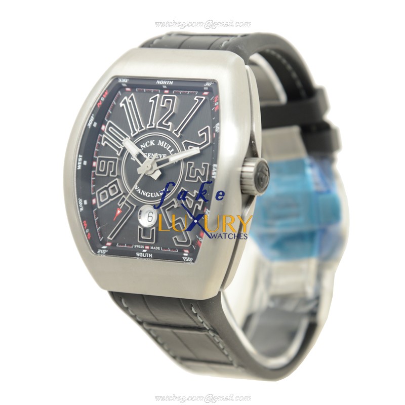 Franck Muller V 45 SC DT AC.BR.NR Vanguard Replica Watch, Black Dial, Steel Case, Automatic - Image 3