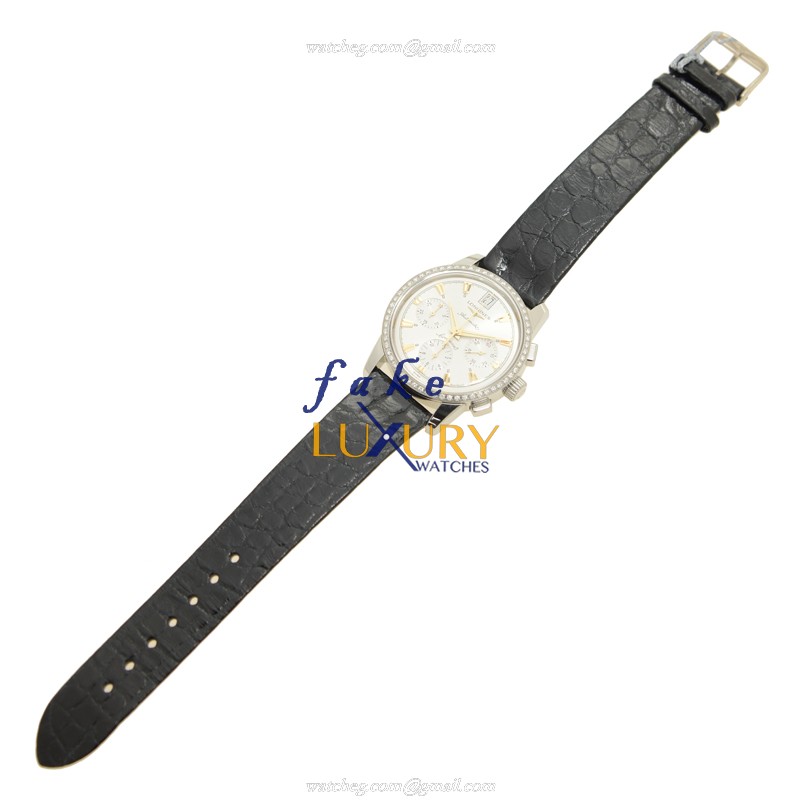 L1.141.0.75.2 - Longines Heritage Replica Watch Quartz Silver Dial Leather Strap - Image 2