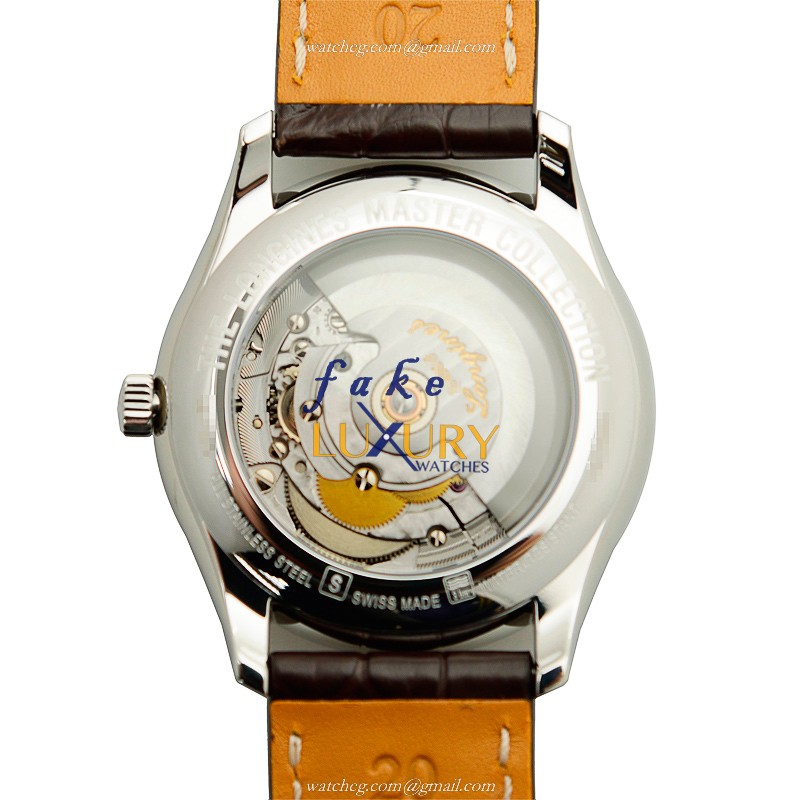 Longines Master L2.755.4.77.3 - Replica Watch - Automatic - Silver Dial - Brown Alligator Strap - Image 3