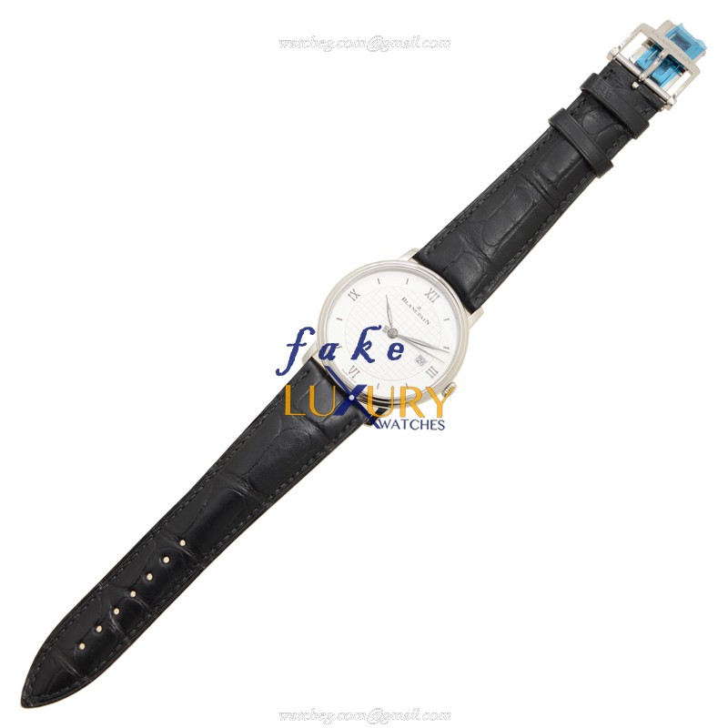 Blancpain 6651-1143-55B Villeret Replica Watch, Automatic Movement, White Dial, Steel Case - Image 2