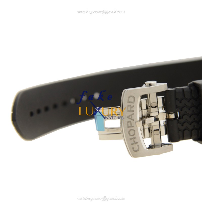 Chopard 168566-3001 Automatic Stainless Steel Replica Watch - Black Dial & Rubber Strap - Image 4