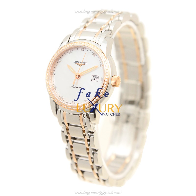 Longines L2.563.5.87.7 Saint Imier Replica Watch, Automatic, Silver Mother of Pearl Dial, 26mm 18kt - Image 3