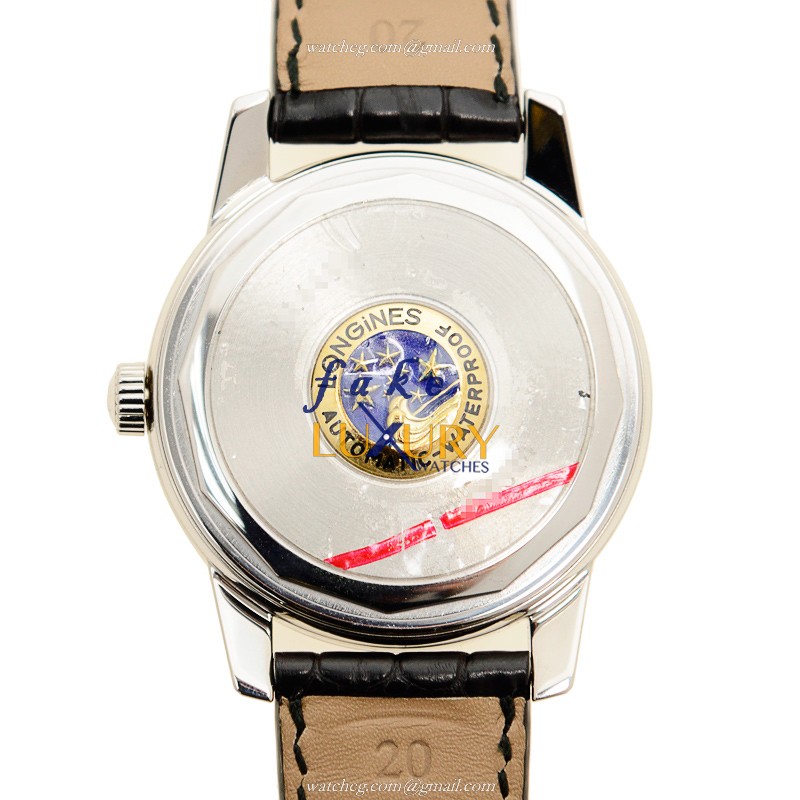 Longines HERITAGE L1.645.4.52.4 Replica Watch Automatic Black Dial Stainless Steel Case Alligator - Image 3