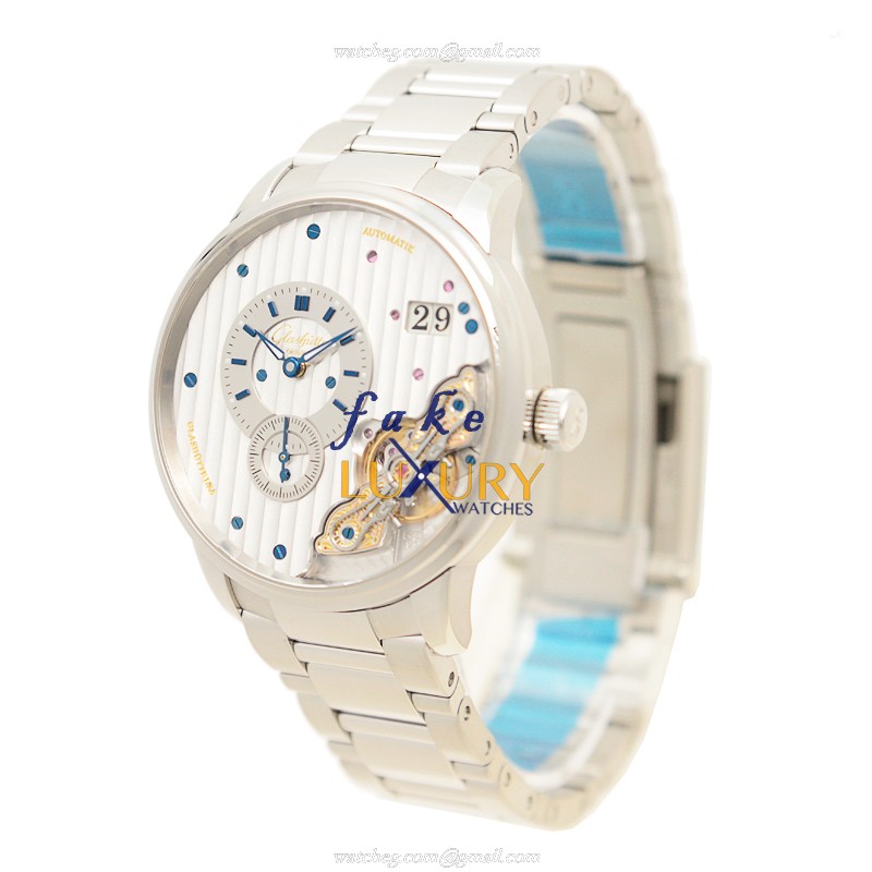 1-91-02-02-02-70 - Glashutte PANO Automatic Replica Watch Silver Dial Stainless Steel - Image 3