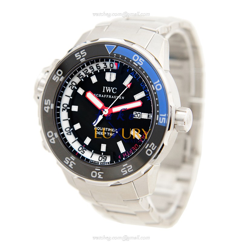 IWC IW354703 Aquatimer Replica Watch Automatic Movement Black Dial Steel Case - Image 3